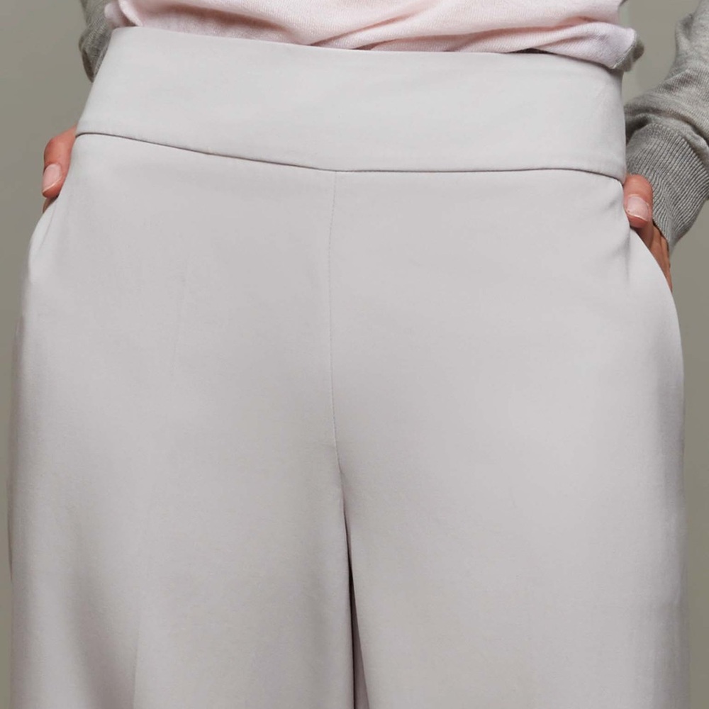 Wide Leg Women's Pants in Light Gray